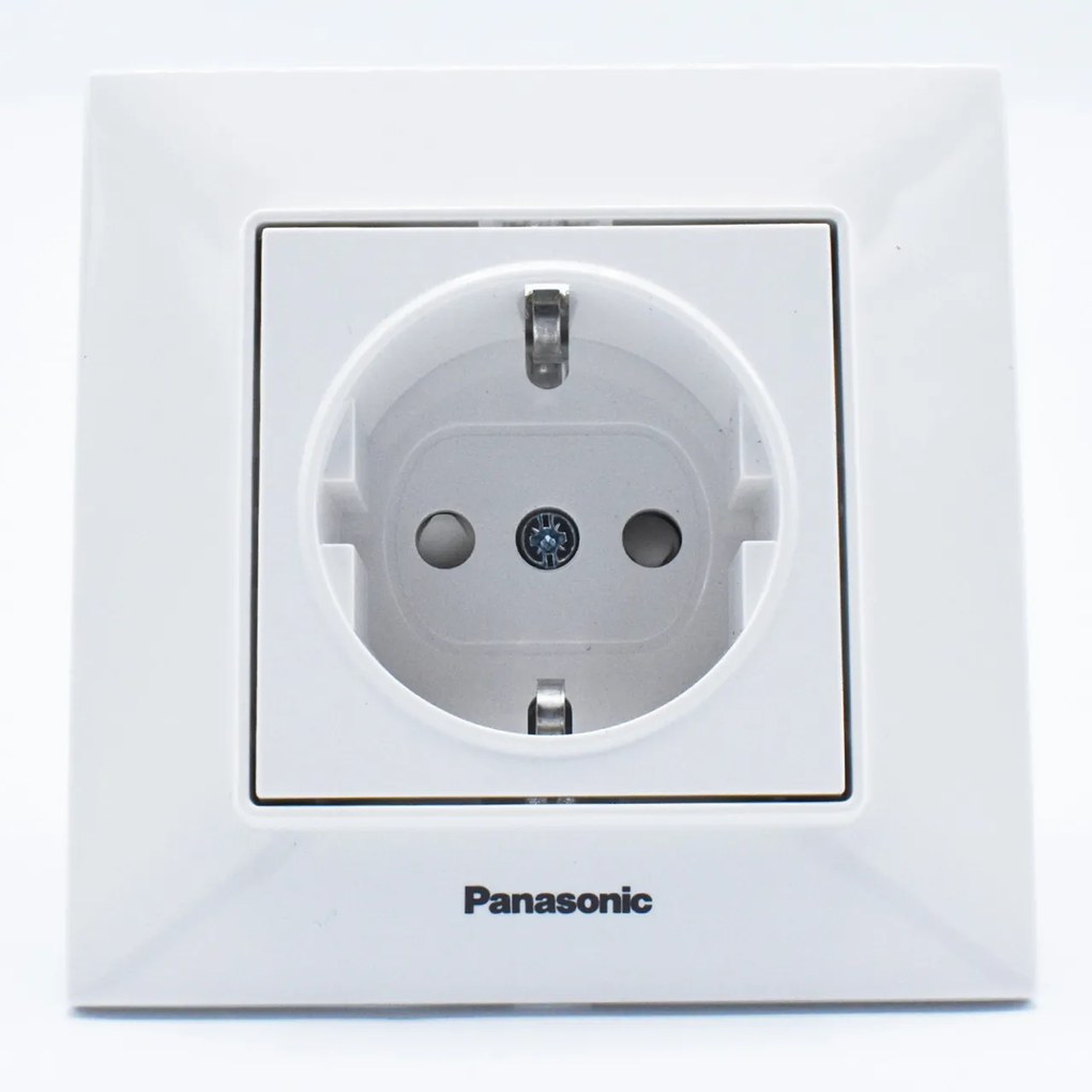 Priza cu impamantare si protectie copii, 16A, IP20, Alb, Panasonic Arkedia Slim