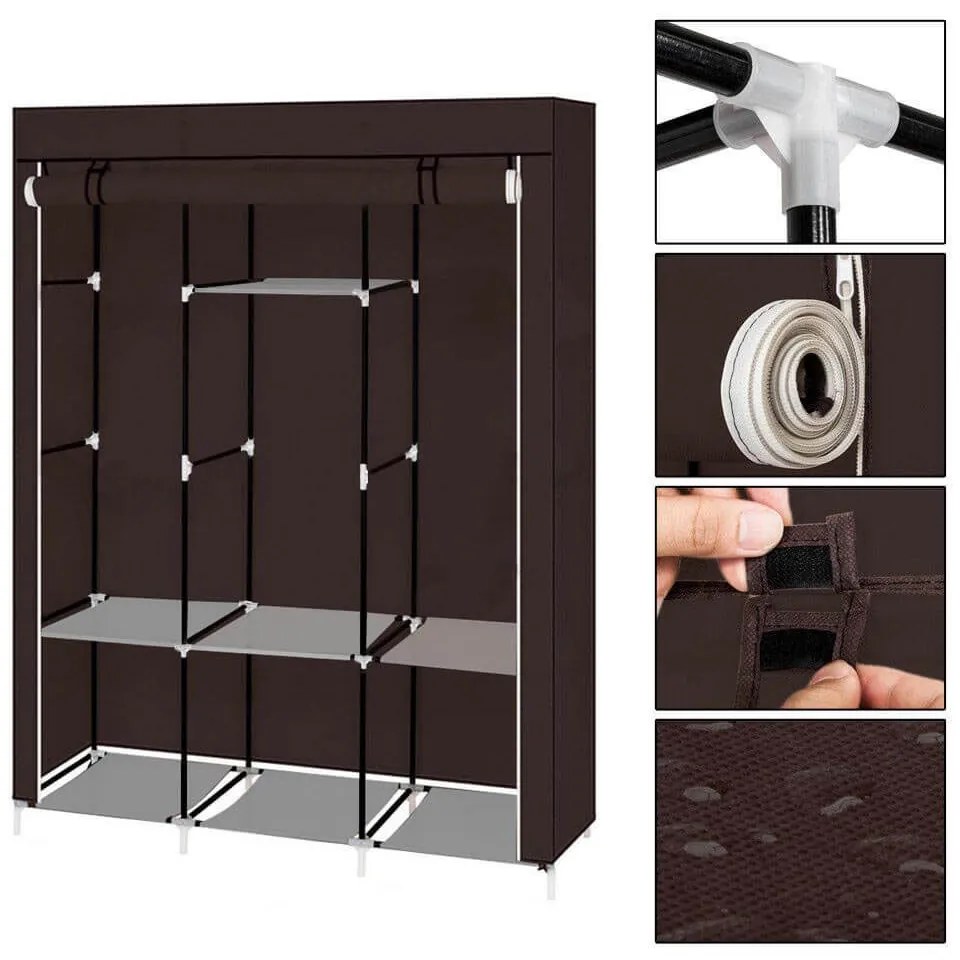 Sifonier mobil, dimensiuni 130x45x170 cm-maro