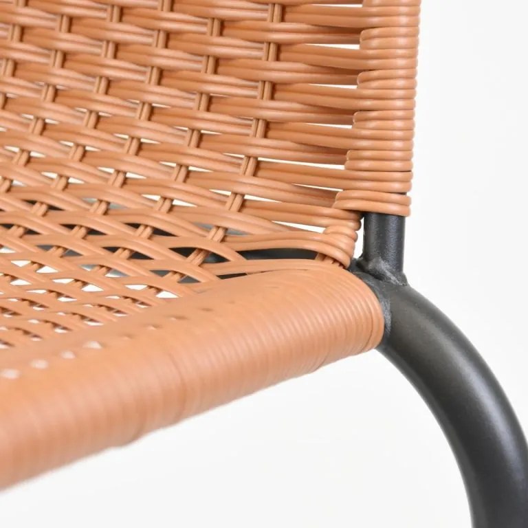 Sada de scaune de grădină stivuibile, în culorile gri/petrec