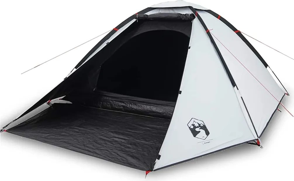 vidaXL Cort camping cupolă 4 persoane alb, țesătură opacă, impermeabil