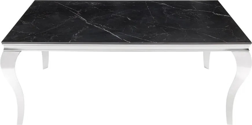 Masa eleganta cu picioare curbate Modern Barock argintiu/ negru