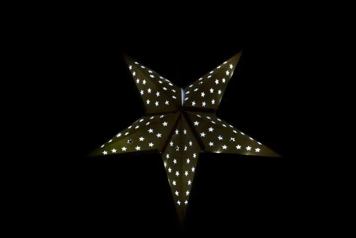 Stea luminoasă de Crăciun cu temporizator , 60 cm, 10 LED, alb