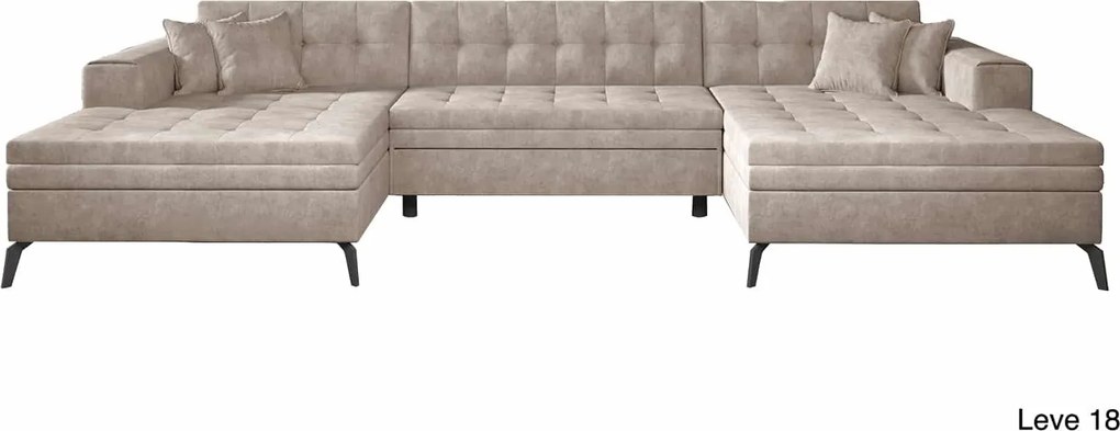 Colțar lemn masiv Formă U Extensibil Verti 350x170cm Personalizabil - Lukso 10