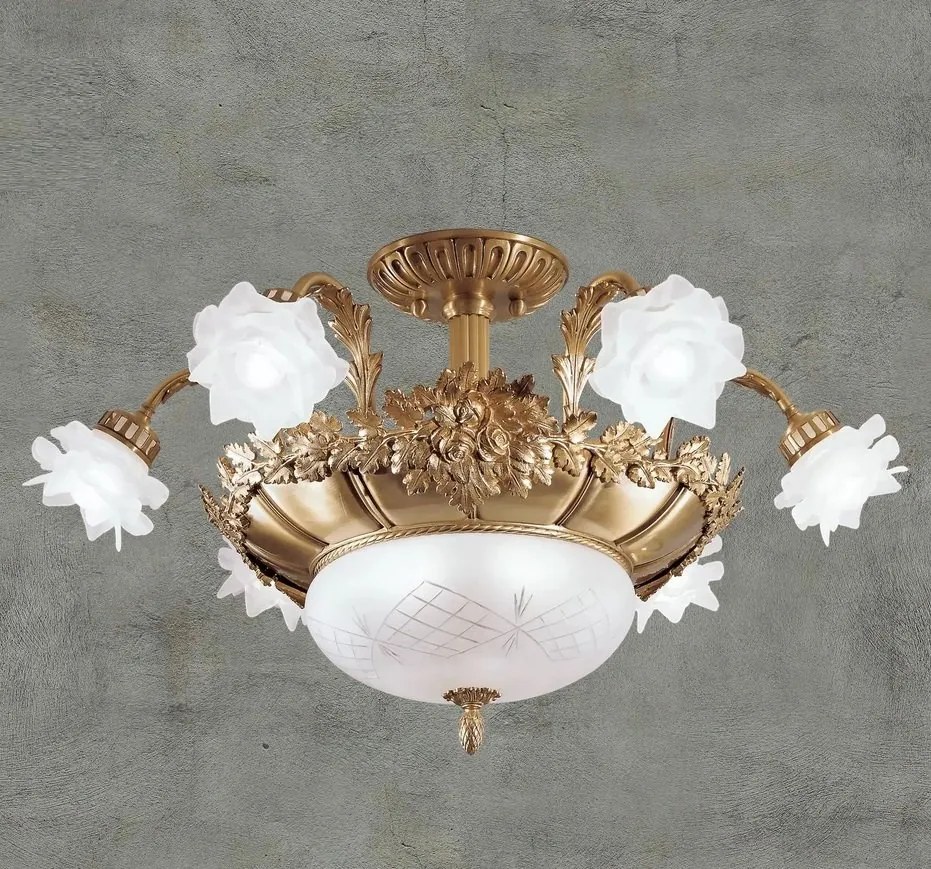 Lustra aplicata design floral LUX realizata manual Rose