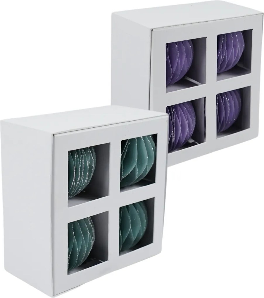 Set decoratiuni din hartie ORLISS 4 buc - diverse culori Culoare: Verde