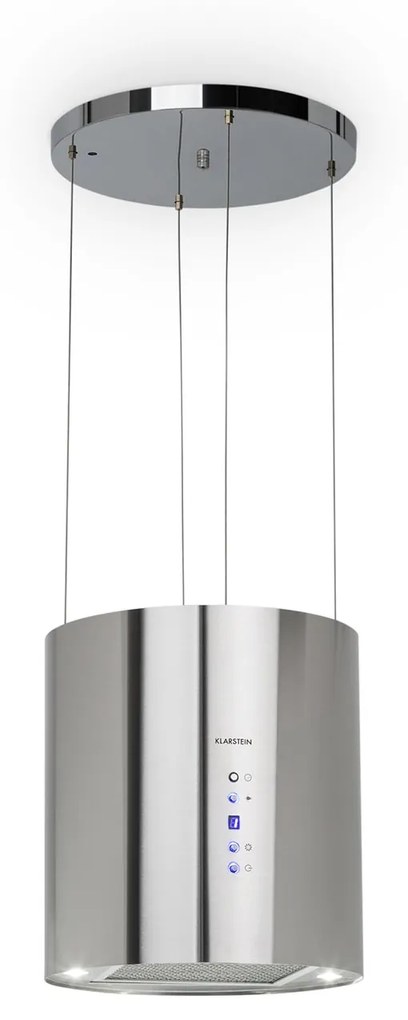 Barett, hotă de aspirație, Ø 38 cm, convecție 590 m³/h, LED, filtru de carbon, oțel inoxidabil