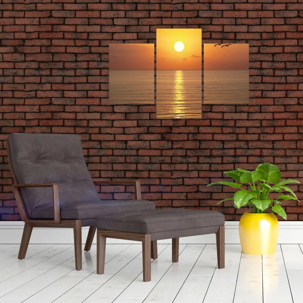 Tablou - Apus de soare peste ocean (90x60 cm)