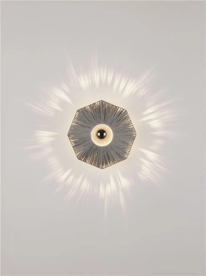 Aplica de perete cu design texturat ELVIO gri 30cm