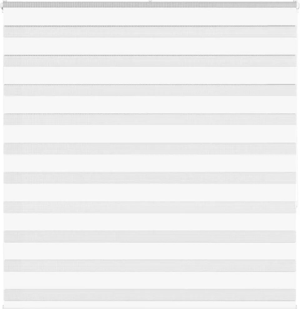 vidaXL Jaluzea tip zebra alb lățime țesătură 140,9 cm poliester