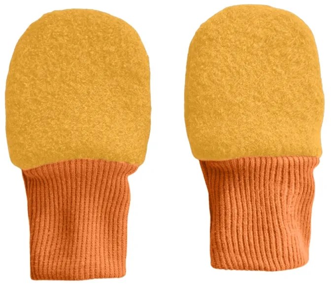 Manusi copii lana fiarta dublate cu bumbac Kidizi Curry 0-1 ani