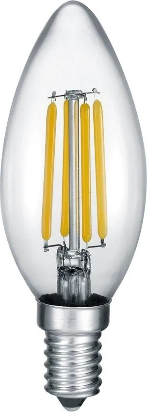 Bec LED/cu filament E14, cu lumină albă caldă 2 W Kerze – Trio