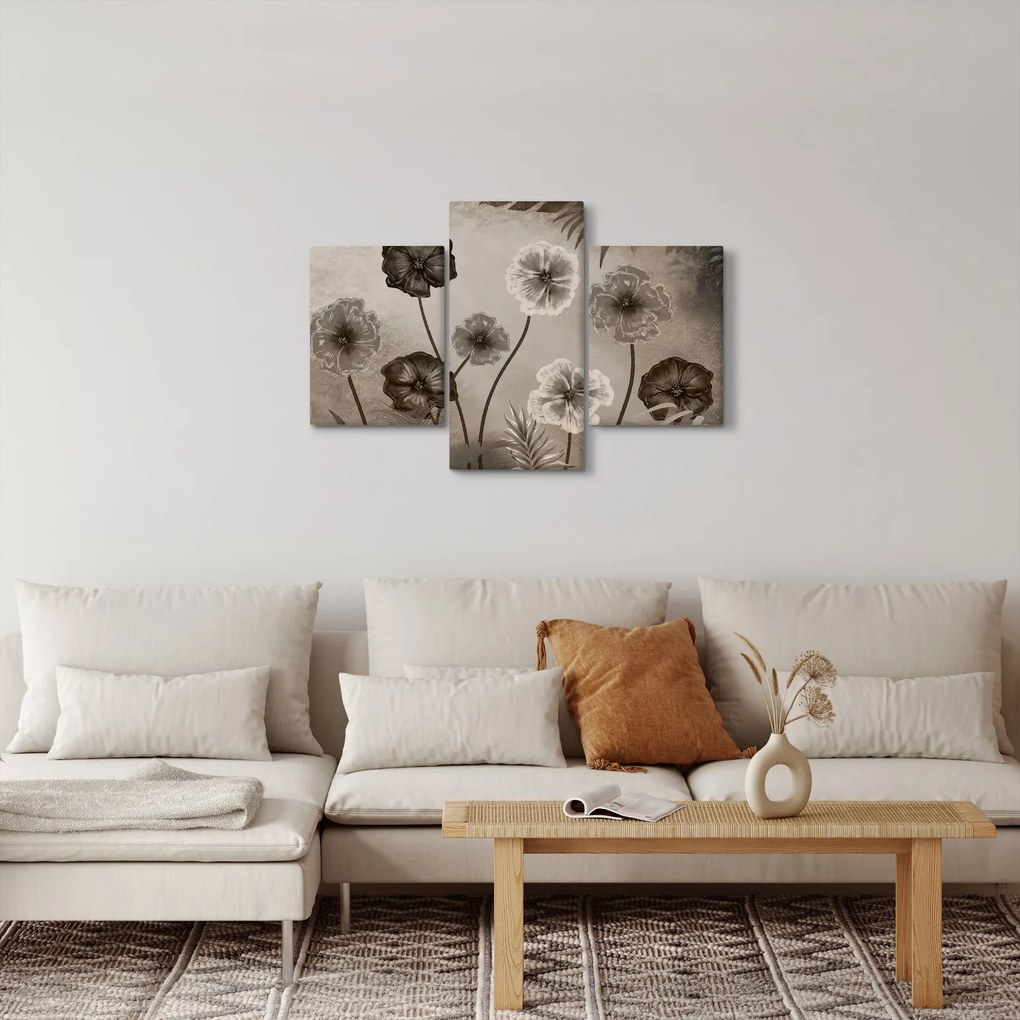 Tablou - Flori desenate (90x60 cm)