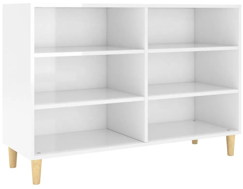 806037 vidaXL Servantă, alb extralucios, 103,5x35x70 cm, lemn compozit