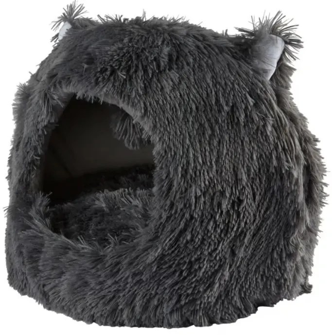 Culcus pufos pentru caine/pisica CUSHY 45x35 cm, gri