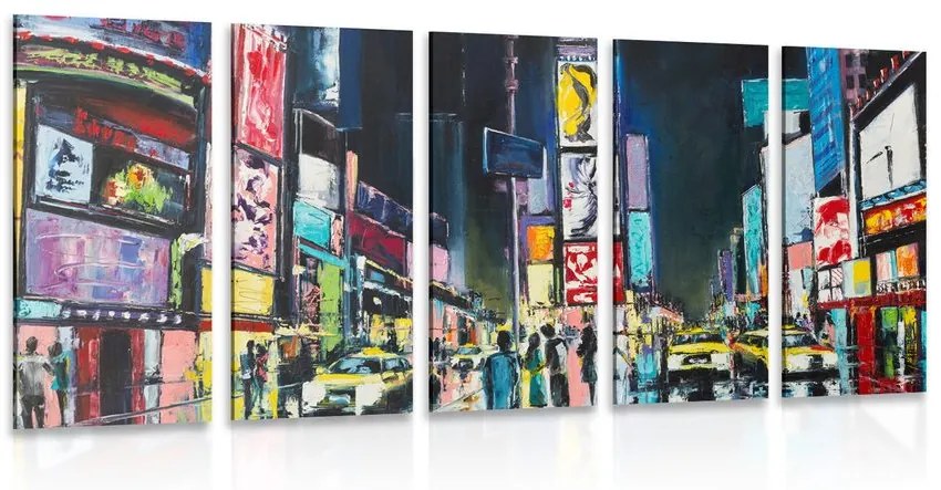 Tablou 5-piese New York colorat