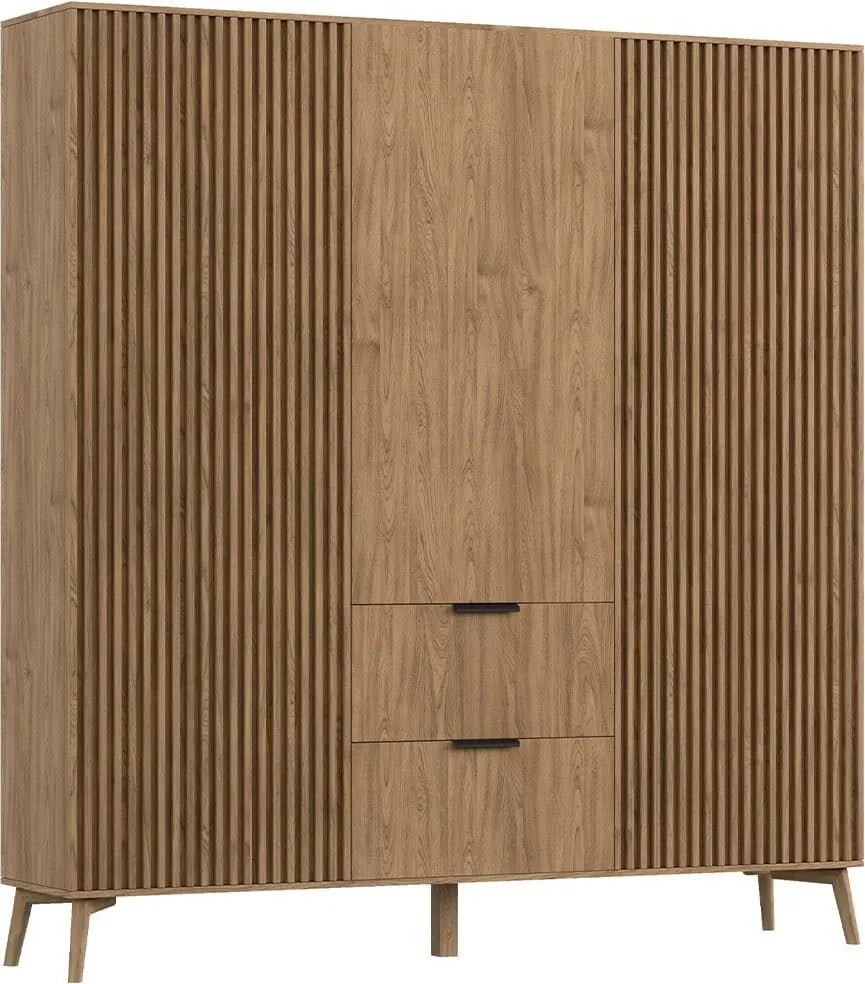 Dulap lemn masiv Sia Nature, 185 × 60 × 192 cm