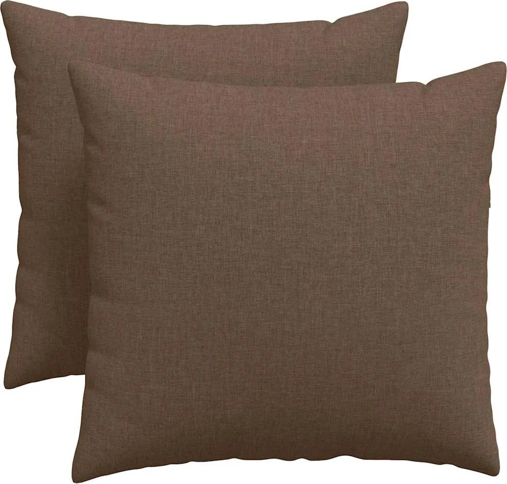 vidaXL Perne pentru canapea 2 pcs Maro 50 x 50 cm țesătură