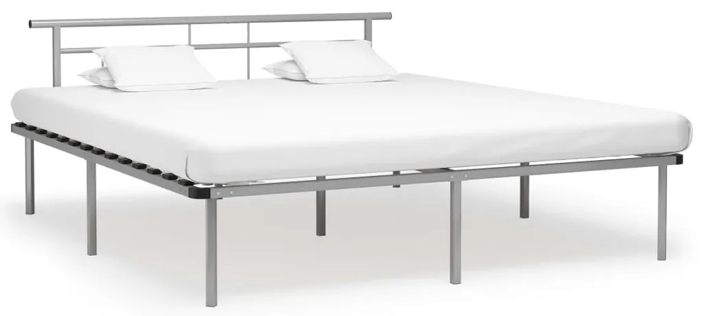 vidaXL Cadru de pat, gri, 180x200 cm, metal