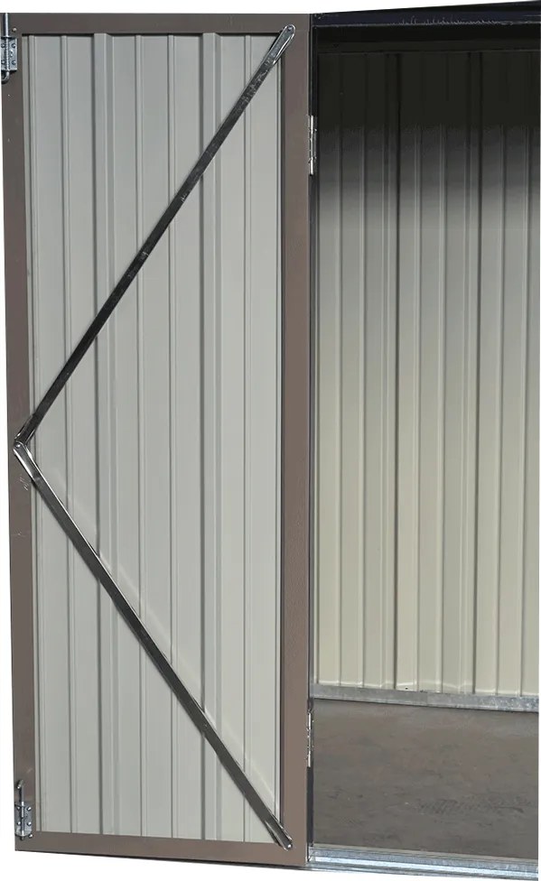 Depozit grădină pentru scule din tablă, maro / antracit, 2x1,3 m, RADOL