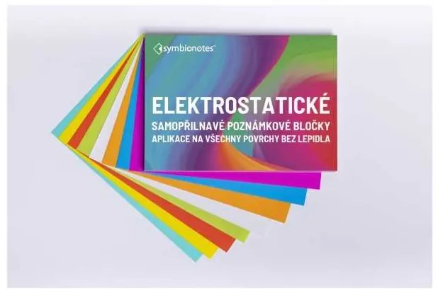 Bloc mic de notițe electrostatic Symbionotes 7 x 10 cm - 100 foi, alb