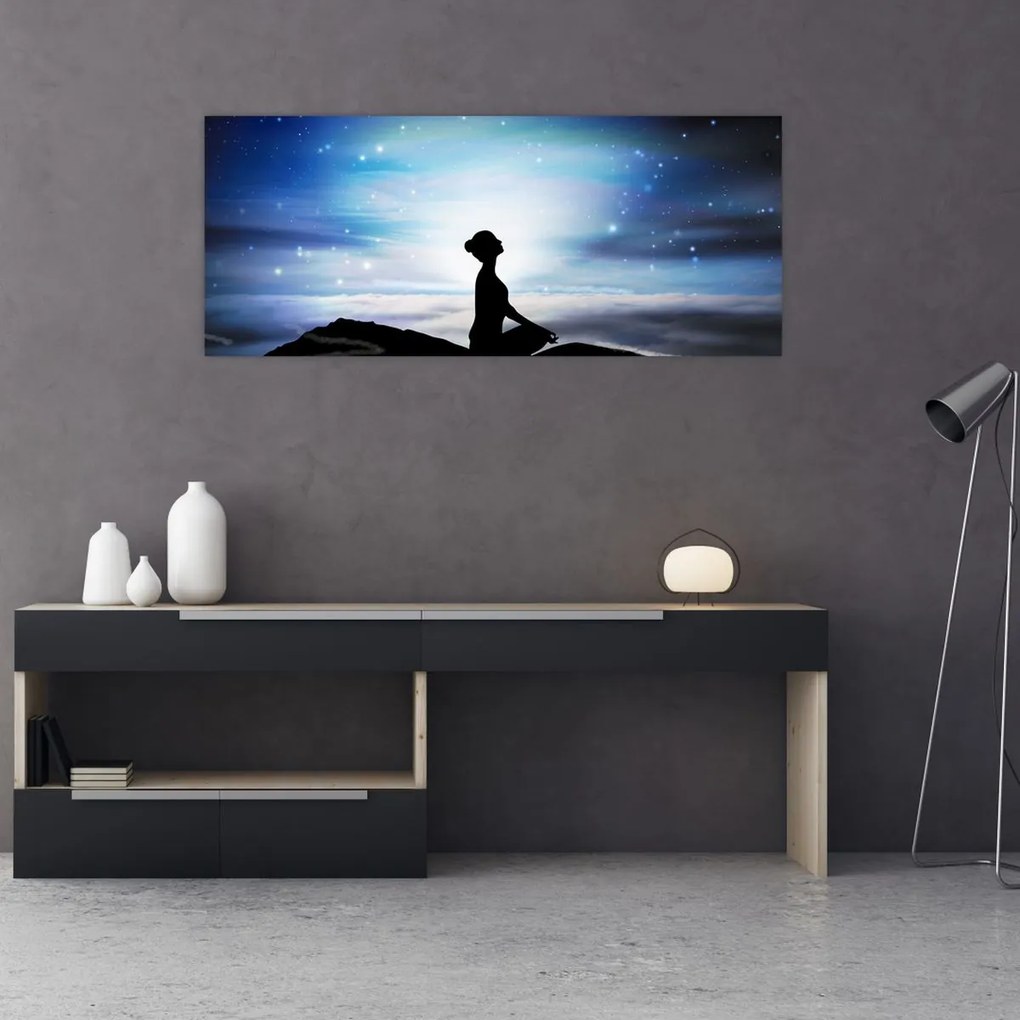 Tablou - Femaia meditând (120x50 cm)