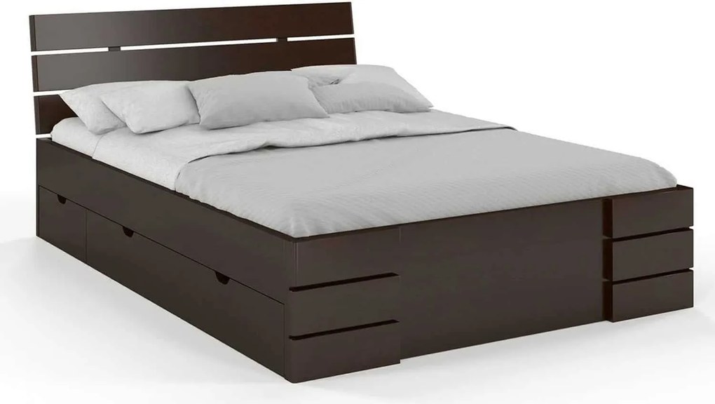 Pat lemn masiv TerraCraft cu sertar Model 1 Pin Personalizabil - 90x200, Natur