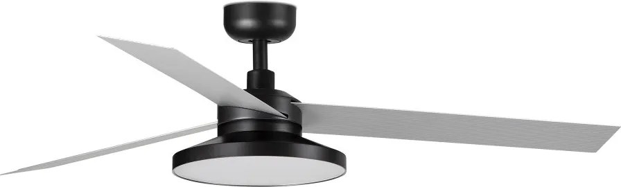 Lustra LED cu Ventilator tavan si telecomanda CRUISER TAK L negru/aluminiu 3000K