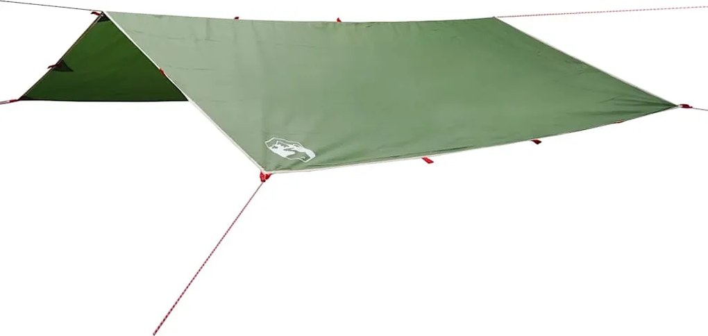 vidaXL Prelată de camping, verde, 400x294 cm, impermeabilă