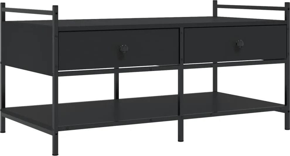 vidaXL Măsuță de cafea, negru, 99x50x50 cm, lemn prelucrat