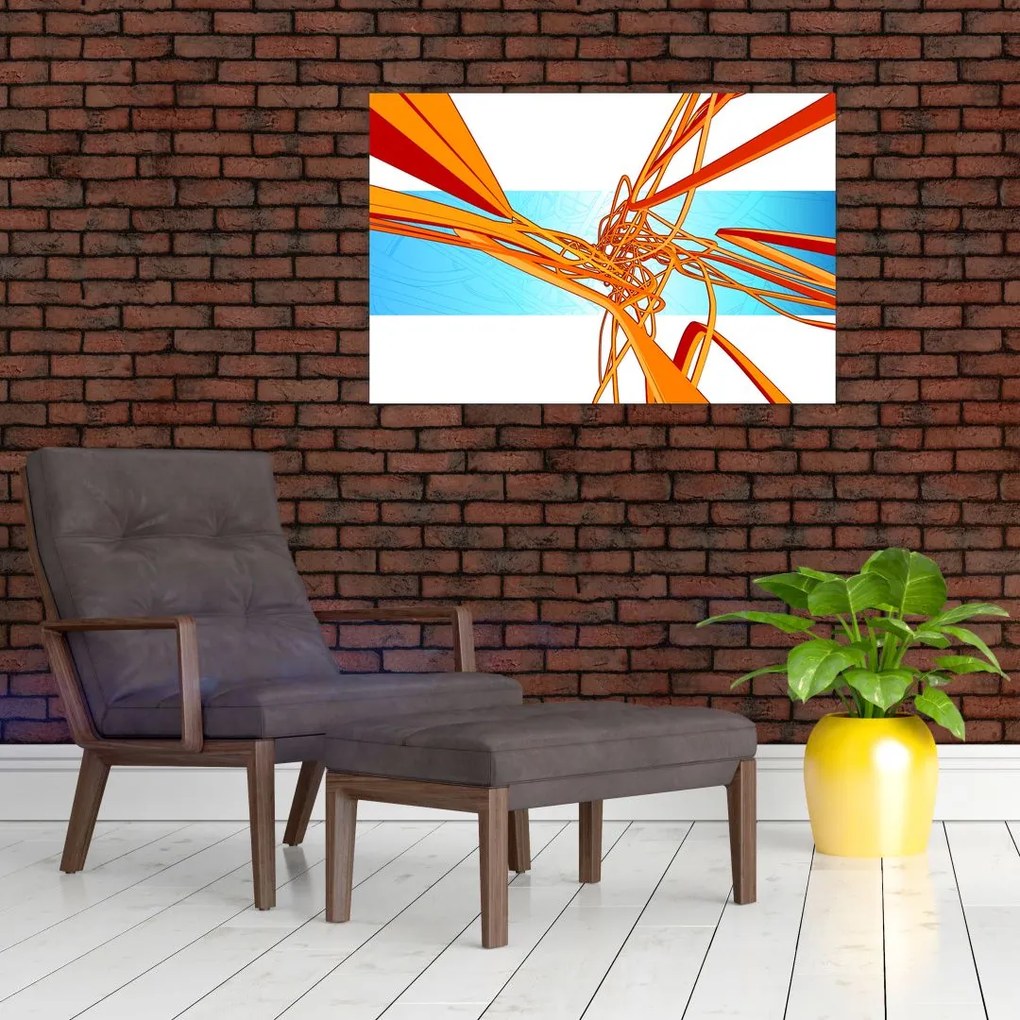 Tablou - Linii împletite, abstracție (90x60 cm)