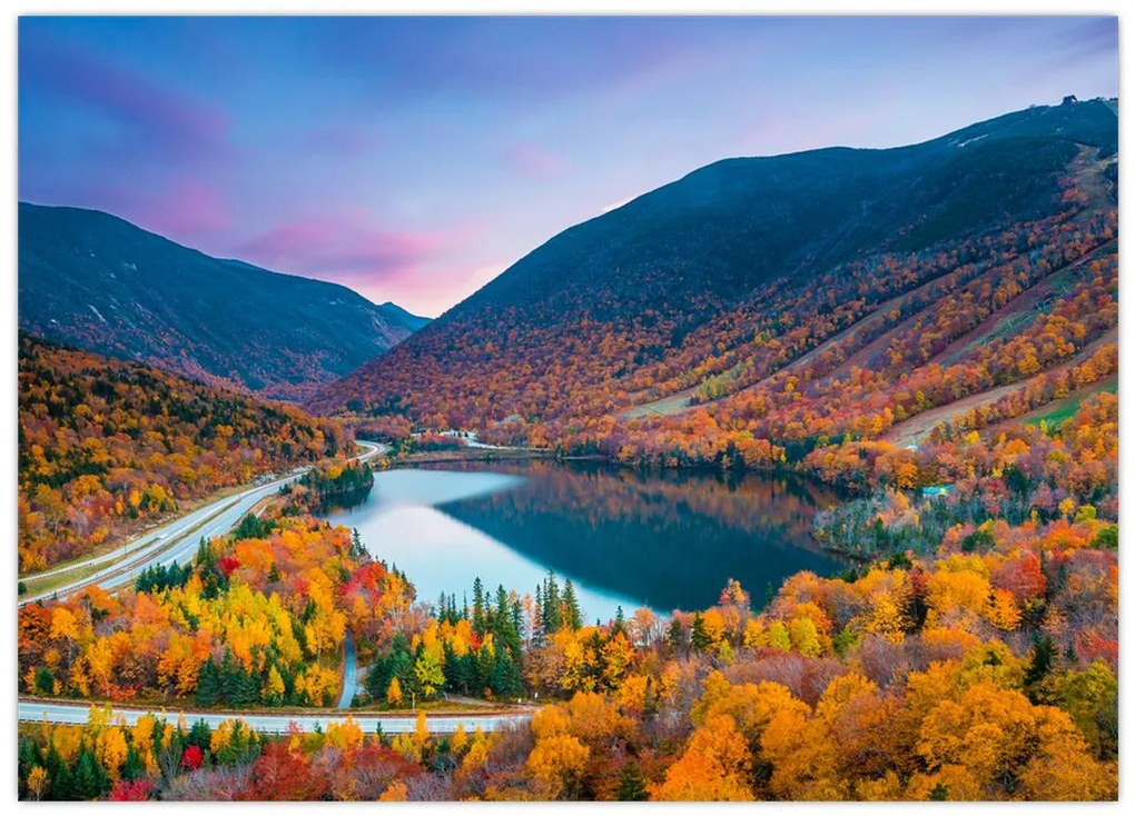 Tablou pe sticlă - White Mountain, New Hampshire, USA (70x50 cm)