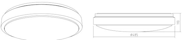 APLED - Plafonieră LED LENS R TRICOLOR LED/36W/230V IP41 2520lm