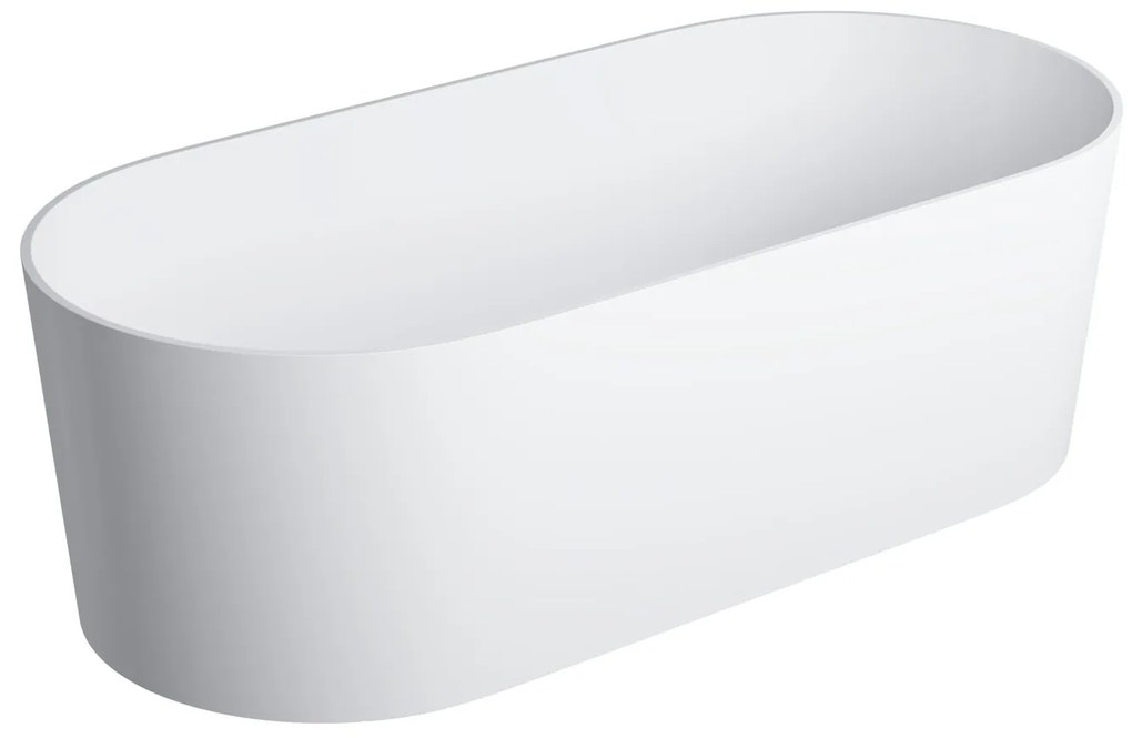 Cada freestanding compozit, alb mat, 180x76 cm, Foglia Evo Alb