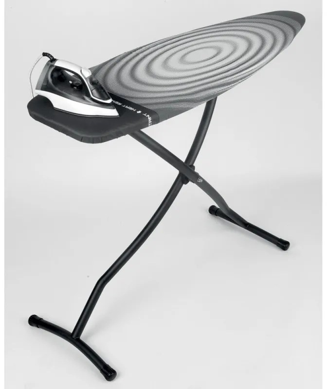 Masă de călcat Brabantia D 90300136, 135x45 cm, 7 poziții reglabile, zonă de călcat rezistentă la căldură, Gri închis/alb