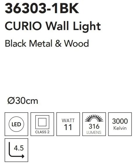 Aplica de perete LED design ambiental Curio