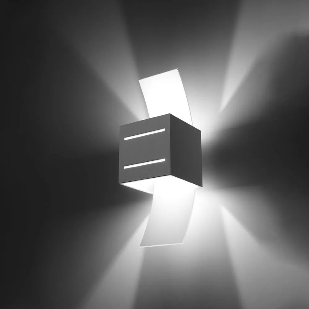 Aplică de perete albă Carlo – Sollux