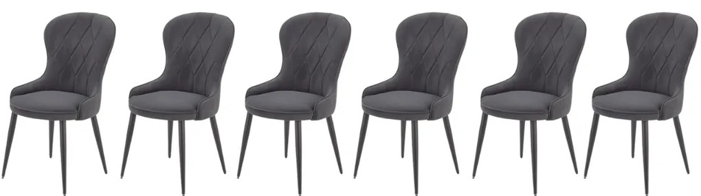 Set 6 scaune K366 velvet gri