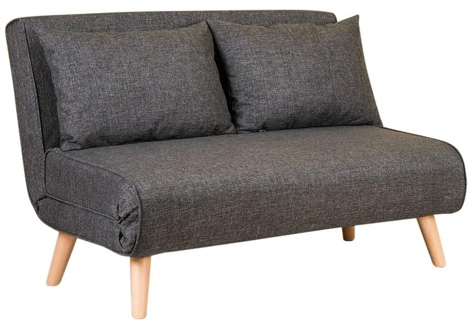 Canapea gri închis extensibilă 120 cm Folde – Artie