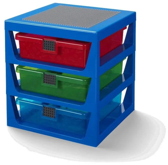 Organizator pentru depozitare cu 3 sertare LEGO®, albastru