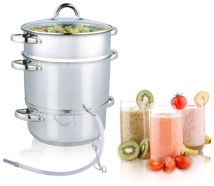 Oalacuaburi pentru sucuri din fructe si legume Rosberg R51260A, 8 litri, Inductie, Otel inoxidabil