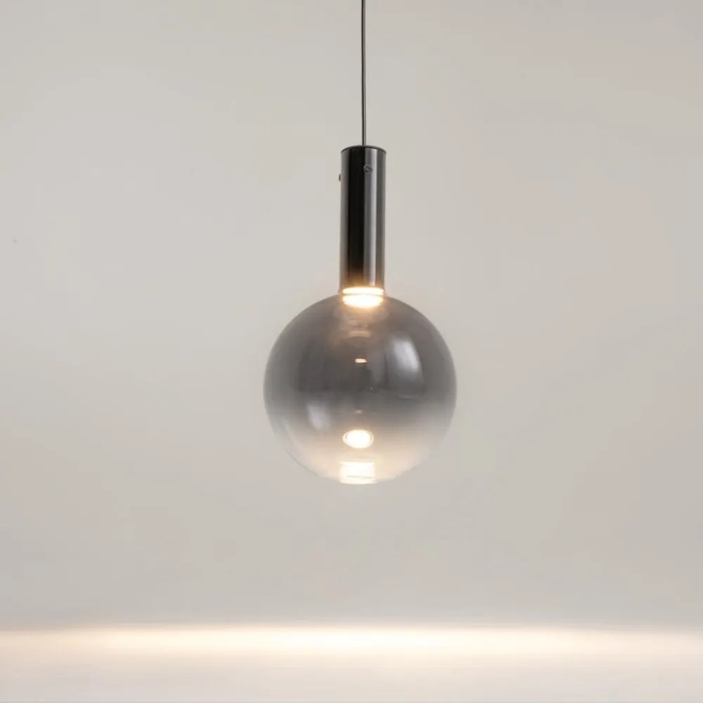Lustra/Pendul LED design decorativ Nebula 25cm negru