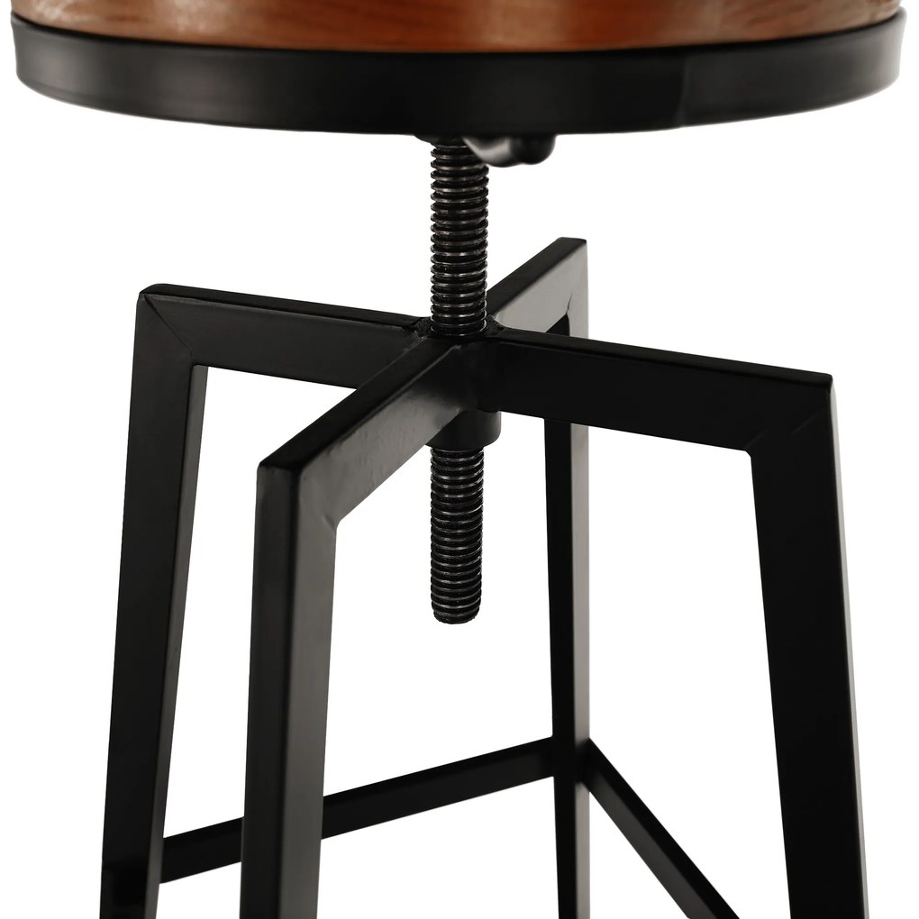 Scaun de bar, negru/ stejar, DINEA