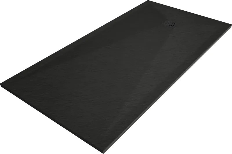 Mexen Stone+ tăviță de duș compozită dreptunghiulară 200 x 100 cm, neagră, mască neagră - 44701020-B