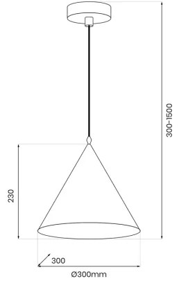 Lustră pe cablu BOSCO 1xE27/15W/230V maro