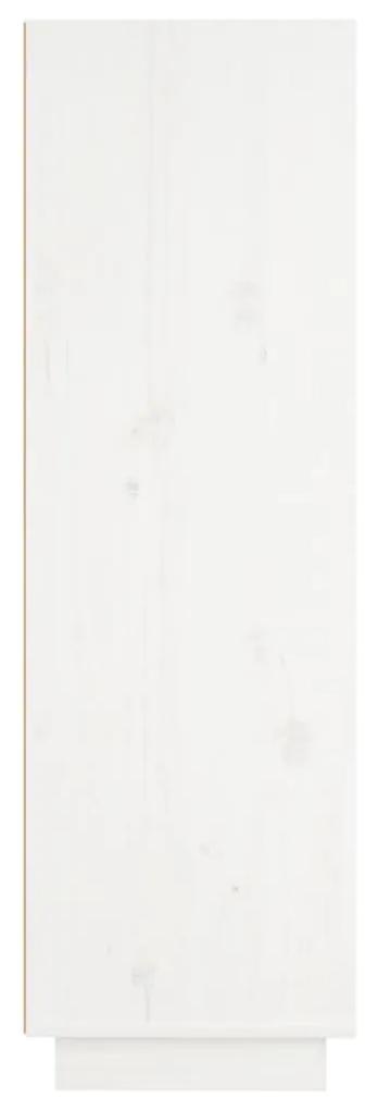 Dulap inalt, alb, 37x34x110 cm, lemn masiv de pin 1, Alb