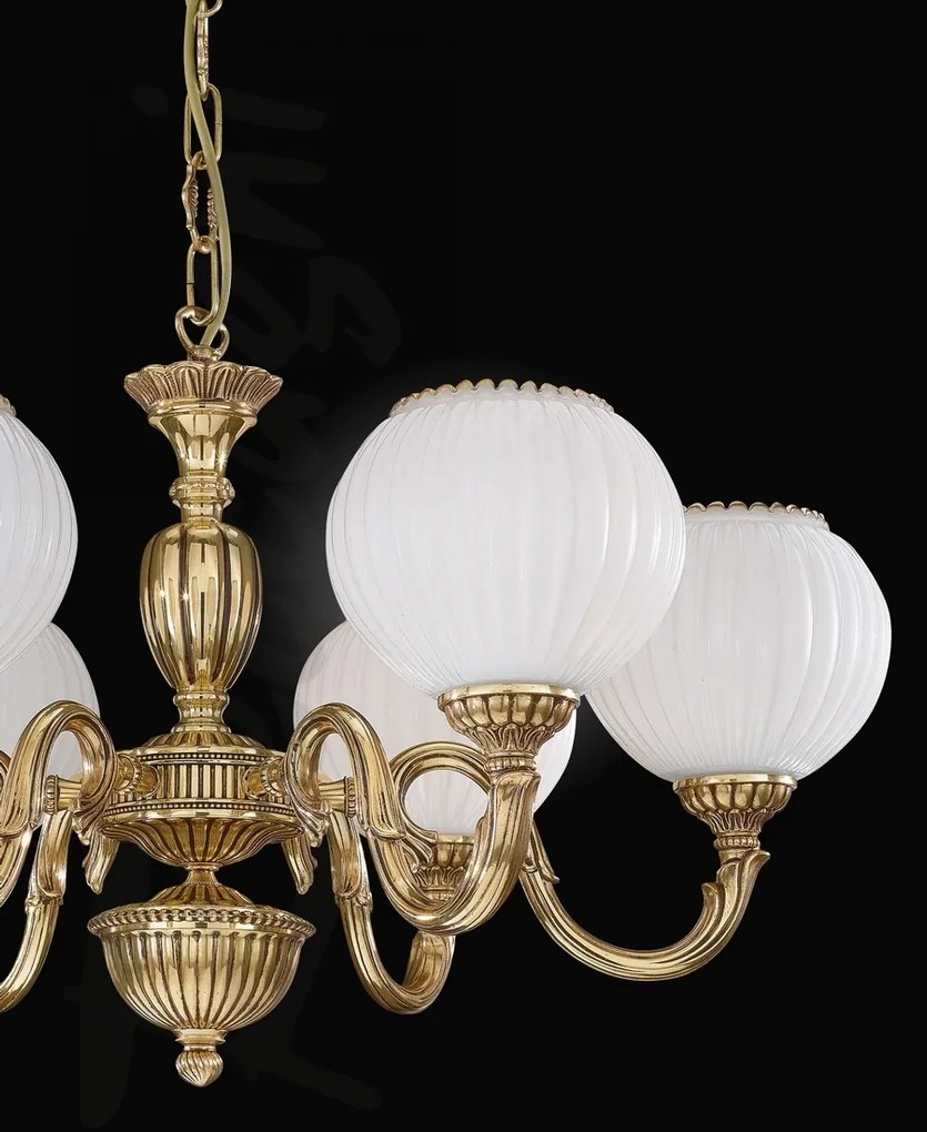 Candelabru din alama cu 6 brate design italian 9350