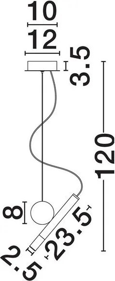 Pendul, Lustra LED design minimalist VERO negru