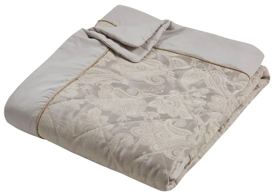 Cuvertură bej matlasată din jacquard 240x260 cm Opulent Jacquard – Catherine Lansfield