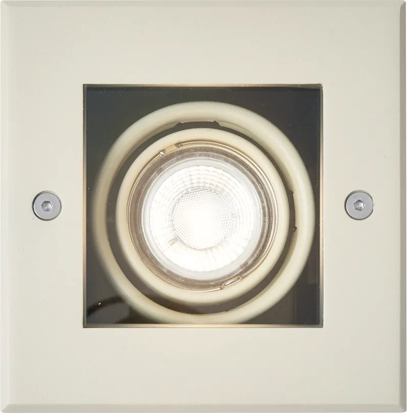 Set de 6 spoturi moderne bej de sol GU10 50mm rotative și înclinabile IP65 - Oneon