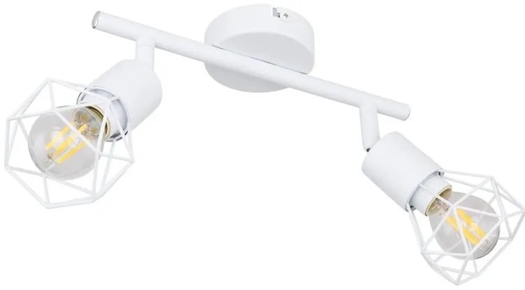 Aplica de perete / tavan cu 2 spoturi design industrial XARA I alb